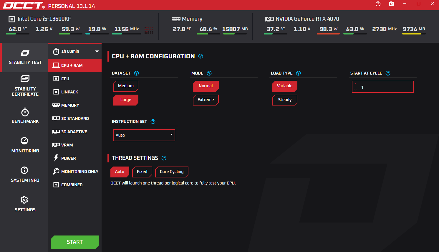 OCCT电脑硬件测试 v13.1.14.99 便携版-颜夕资源网-第16张图片