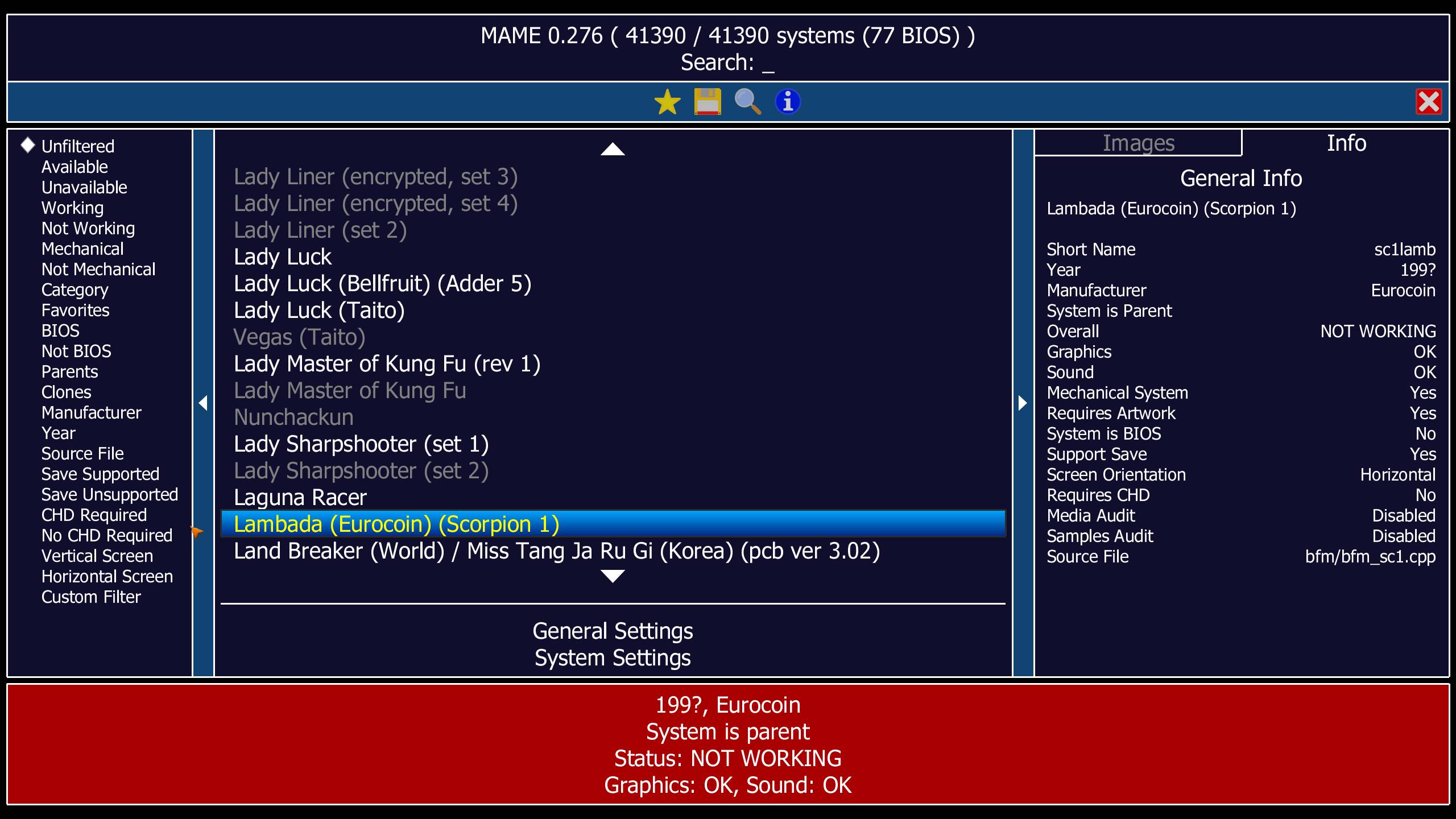MAME 街机游戏模拟器 v0.276 中文绿色版-知秋资源网-第12张图片